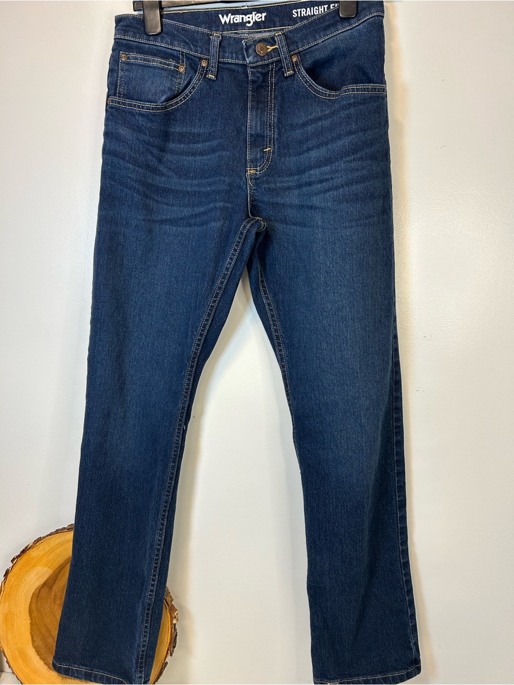 Wrangler Men's Straight Leg Jeans in Deep Blue‎ Denim Size 29x30 Western
